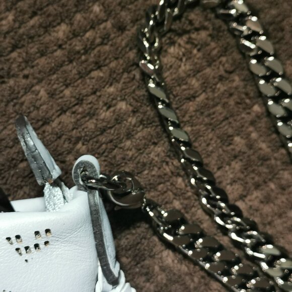 Unique Light blue/Gunmetal Laser Cut Bibi Crossbody EUC #244 - Picture 11 of 15